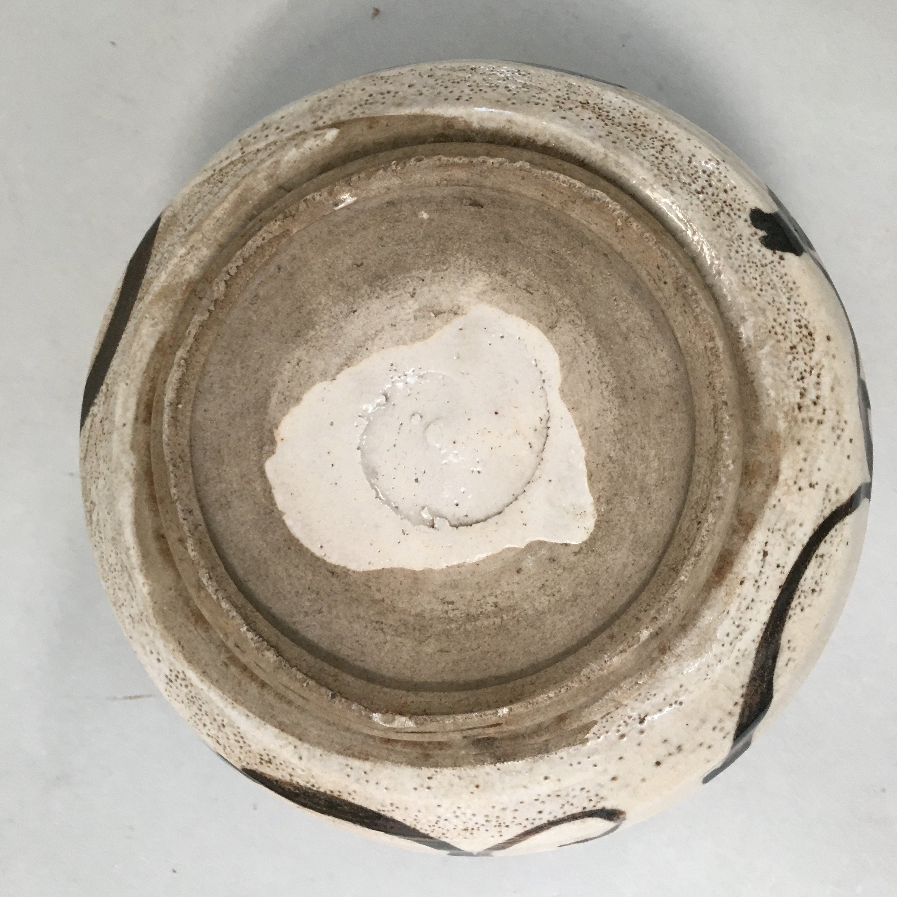 Japanese Ceramic Wastewater Receptacle Tea Ceremony Basin Bowl Vtg Kensui PP332