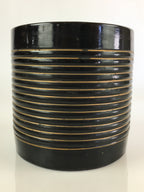 Japanese Ceramic Wastewater Vase Kensui Vtg Tea Ceremony Brown PY111
