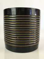 Japanese Ceramic Wastewater Vase Kensui Vtg Tea Ceremony Brown PY111
