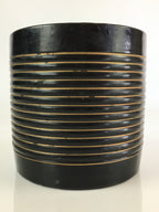 Japanese Ceramic Wastewater Vase Kensui Vtg Tea Ceremony Brown PY111
