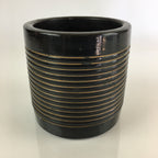 Japanese Ceramic Wastewater Vase Kensui Vtg Tea Ceremony Brown PY111