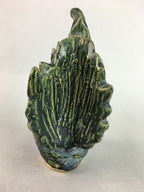 Japanese Ceramic Zodiac Chicken Statue Vtg Pottery Green Okimono BD527