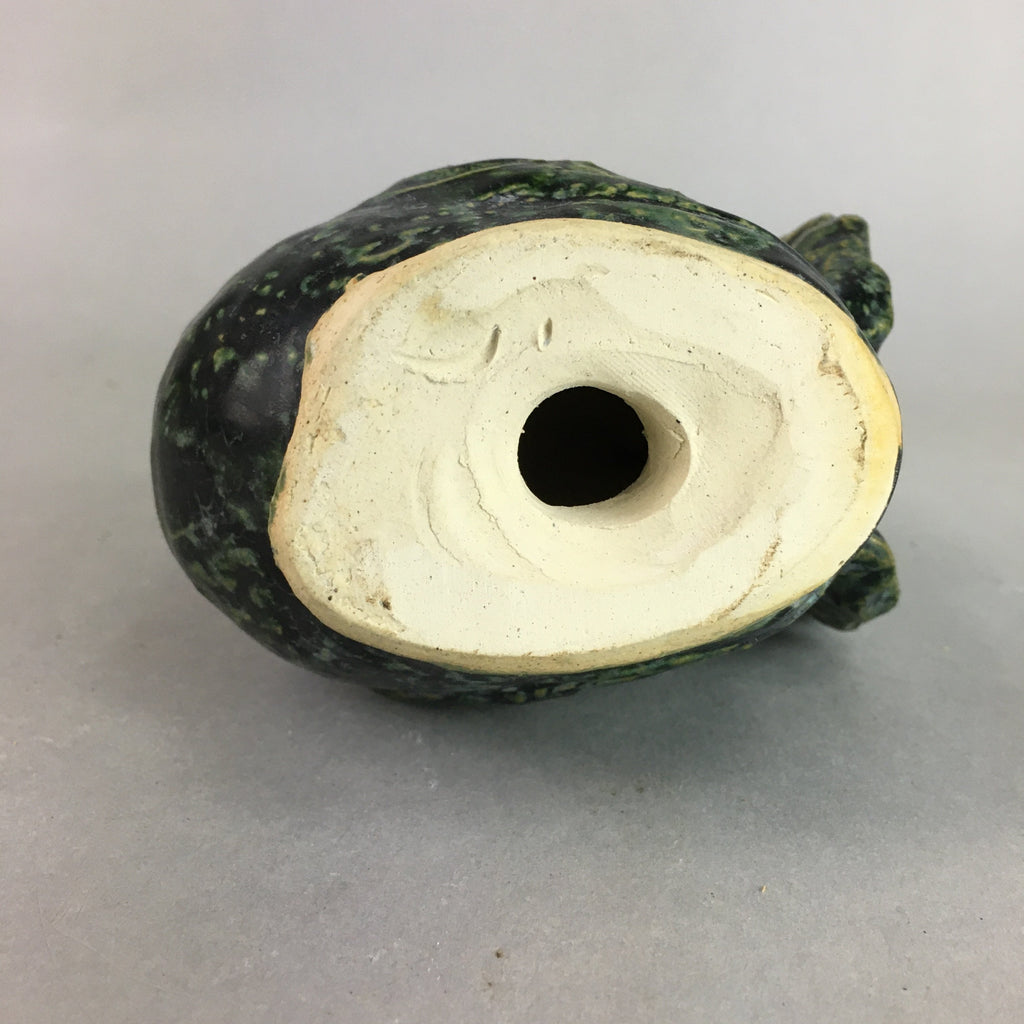 Japanese Ceramic Zodiac Chicken Statue Vtg Pottery Green Okimono BD527