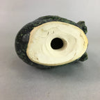 Japanese Ceramic Zodiac Chicken Statue Vtg Pottery Green Okimono BD527
