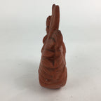 Japanese Ceramic Zodiac Chicken Statue Vtg Red Clay Lucky Charm Figurine BD704