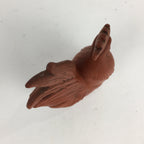 Japanese Ceramic Zodiac Chicken Statue Vtg Red Clay Lucky Charm Figurine BD704