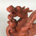 Japanese Ceramic Zodiac Dragon Statue Tokoname ware Vtg Pottery Okimono PX515