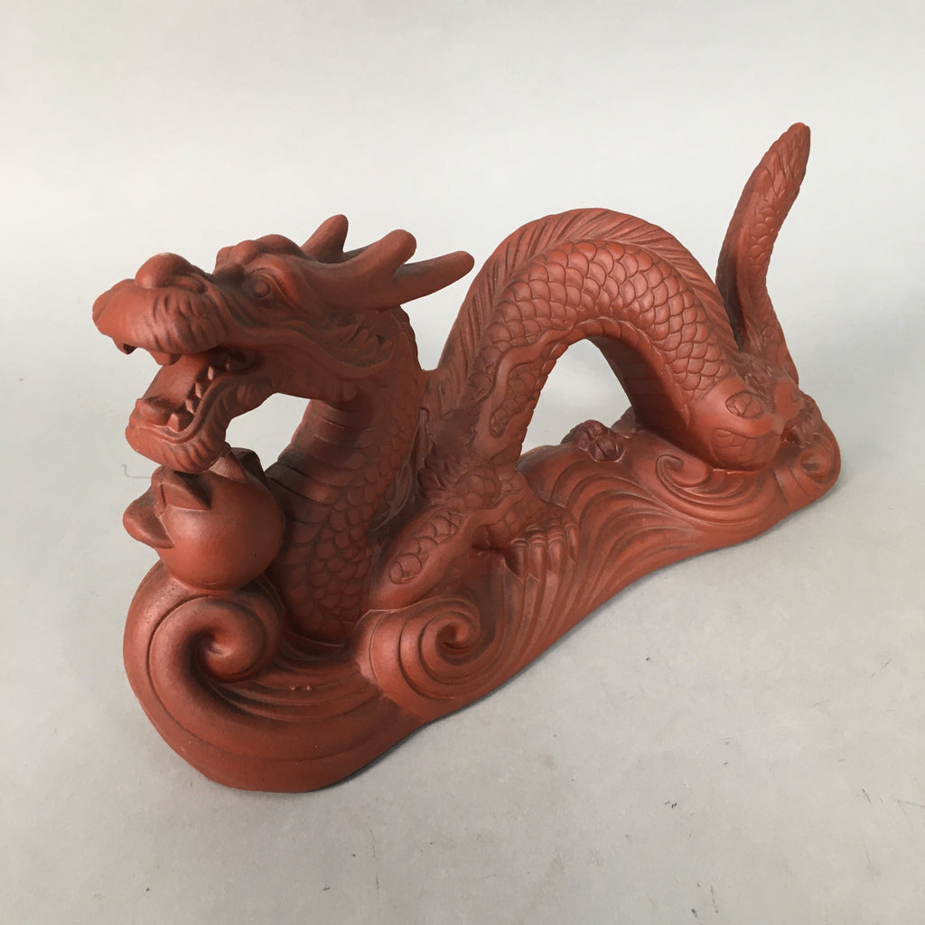 Japanese Ceramic Zodiac Dragon Statue Tokoname ware Vtg Pottery Okimono PX515
