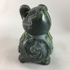Japanese Ceramic Zodiac Rabbit Vtg Statue Okimono Pottery Oriental Box PX149