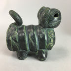 Japanese Ceramic Zodiac Rabbit Vtg Statue Okimono Pottery Oriental Box PX149