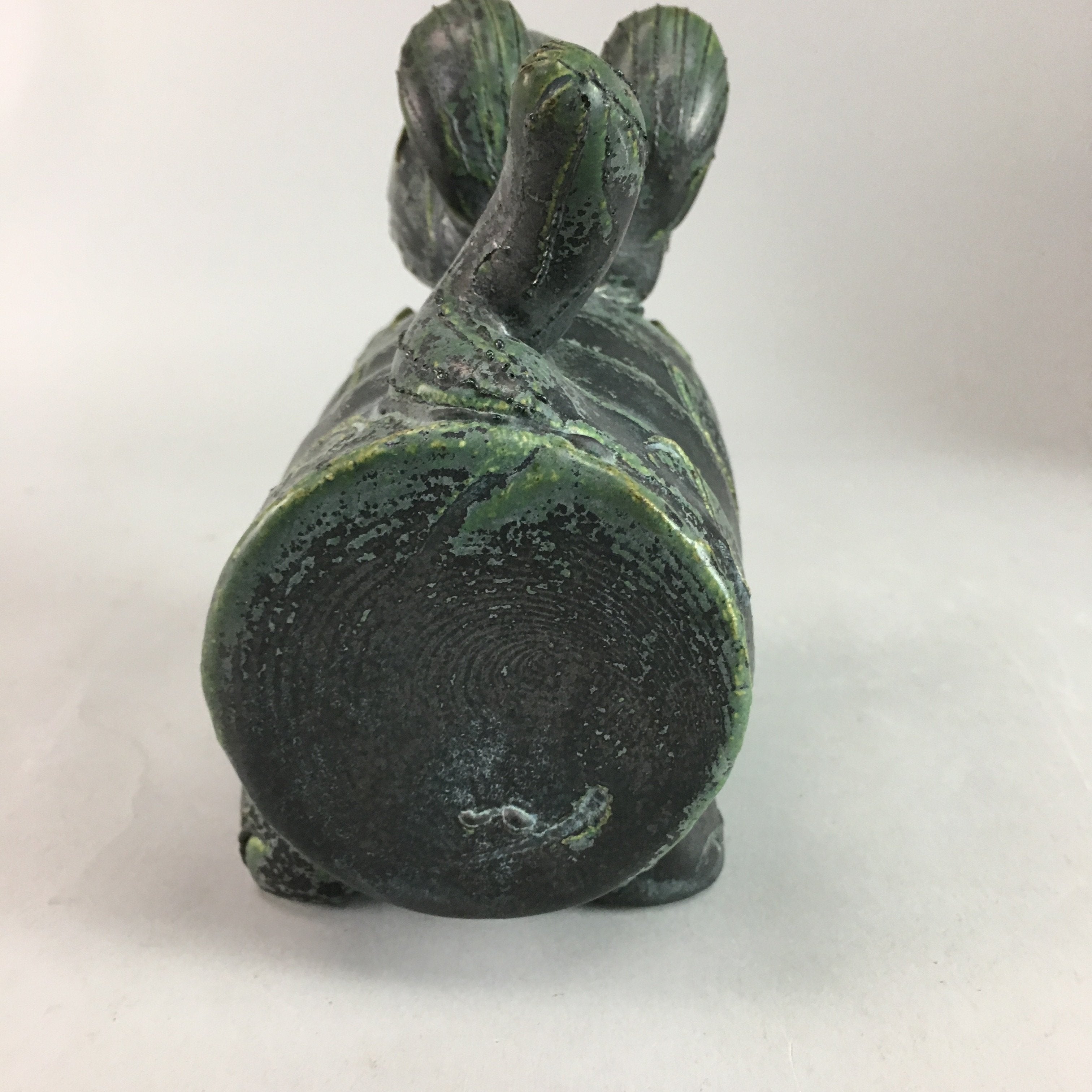 Japanese Ceramic Zodiac Rabbit Vtg Statue Okimono Pottery Oriental Box PX149