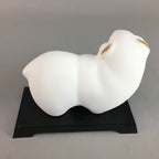 Japanese Ceramic Zodiac Sheep Statue Vtg Okimono White Display Oriental BD419