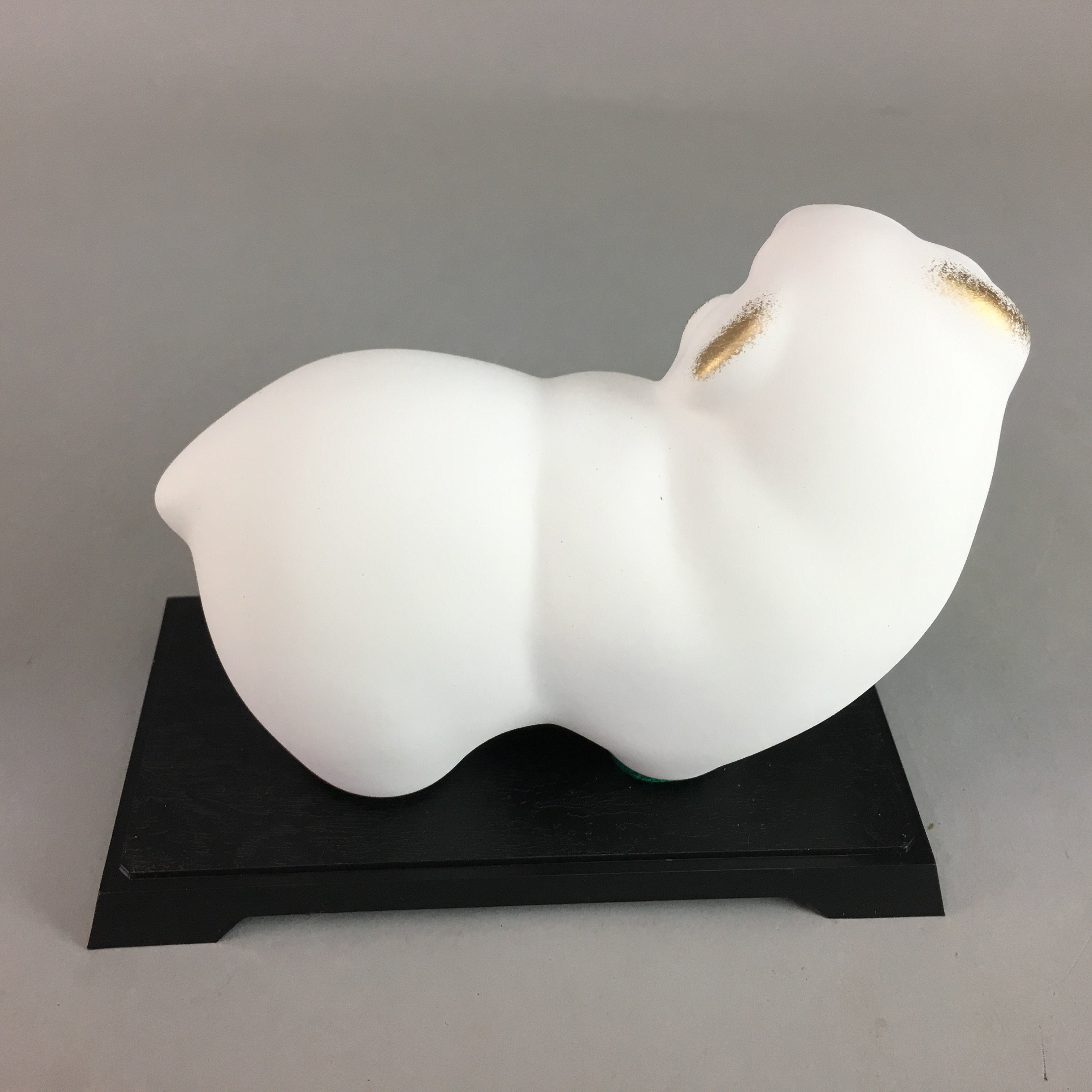 Japanese Ceramic Zodiac Sheep Statue Vtg Okimono White Display Oriental BD419