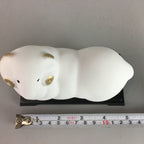 Japanese Ceramic Zodiac Sheep Statue Vtg Okimono White Display Oriental BD419