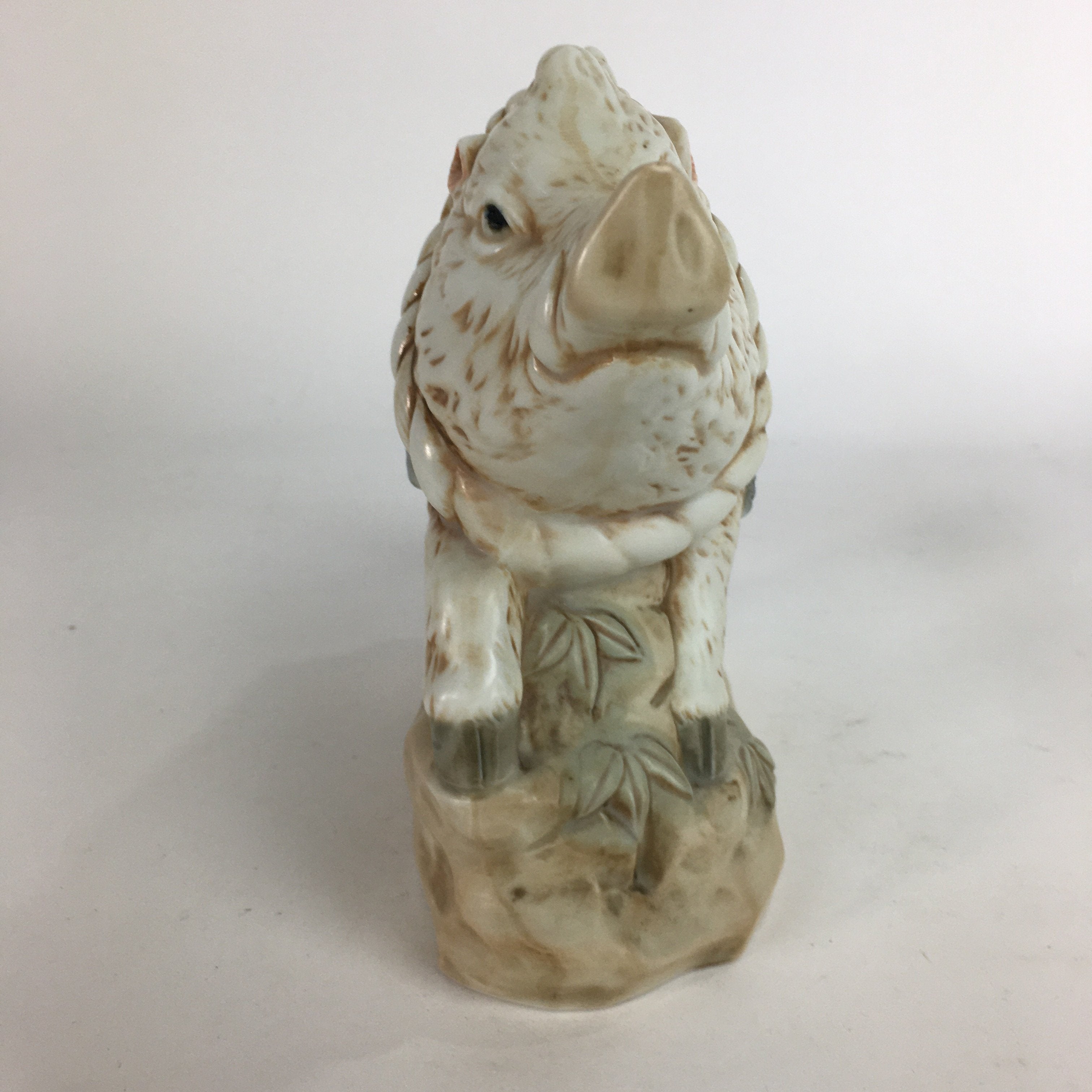 Japanese Ceramic Zodiac Symbol Boar Vtg Pottery Yakushi Kiln Inishishi BD647