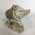 Japanese Ceramic Zodiac Symbol Boar Vtg Pottery Yakushi Kiln Inishishi BD647