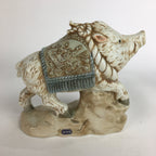 Japanese Ceramic Zodiac Symbol Boar Vtg Pottery Yakushi Kiln Inishishi BD647