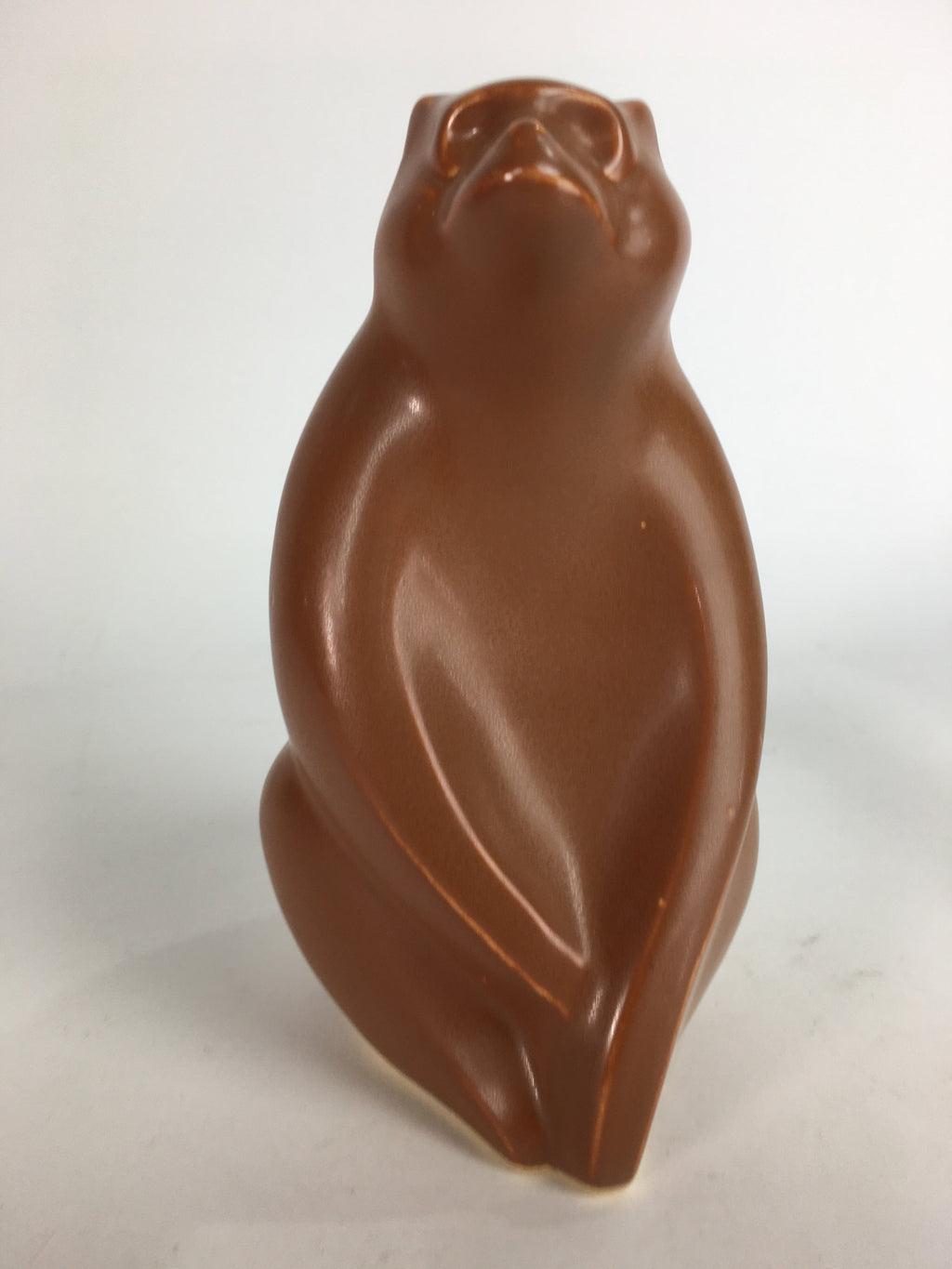 Japanese Ceramic Zodiac Symbol Monkey Vtg Pottery Brown Saru Figure BD649