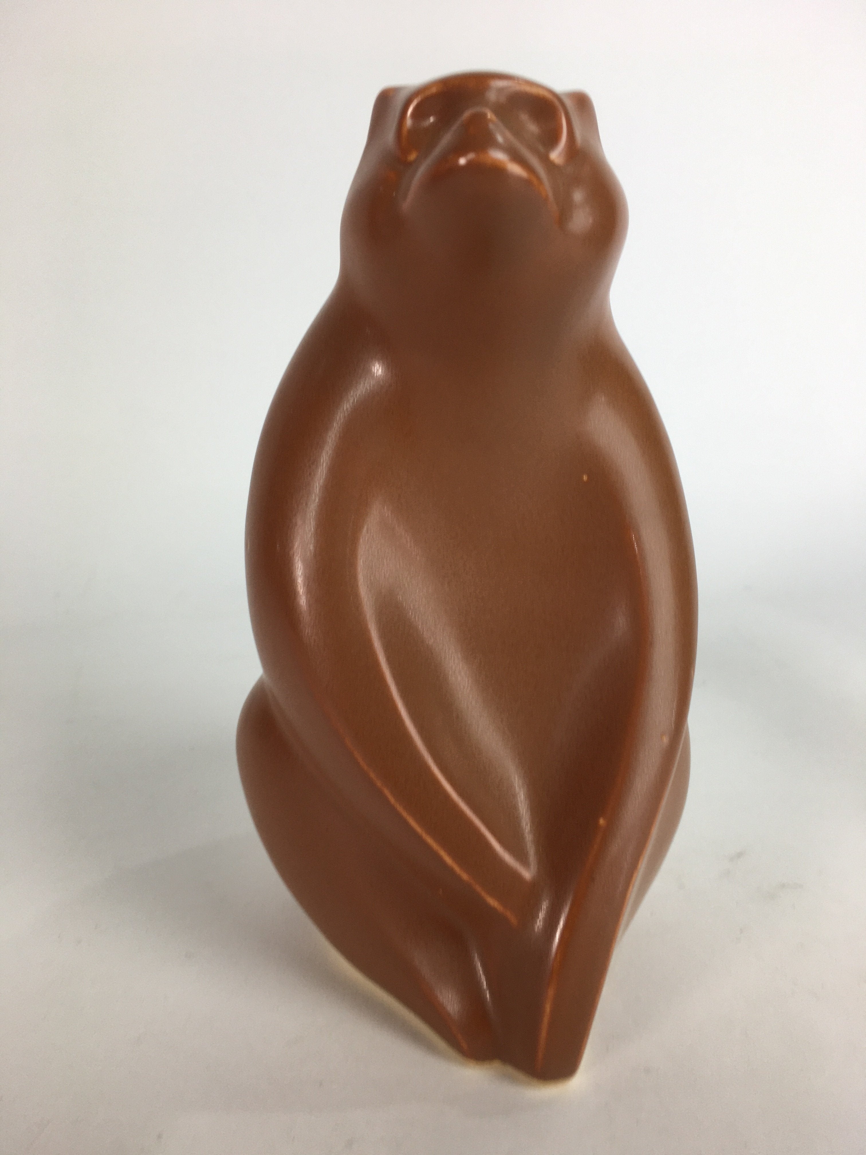 Japanese Ceramic Zodiac Symbol Monkey Vtg Pottery Brown Saru Figure BD649