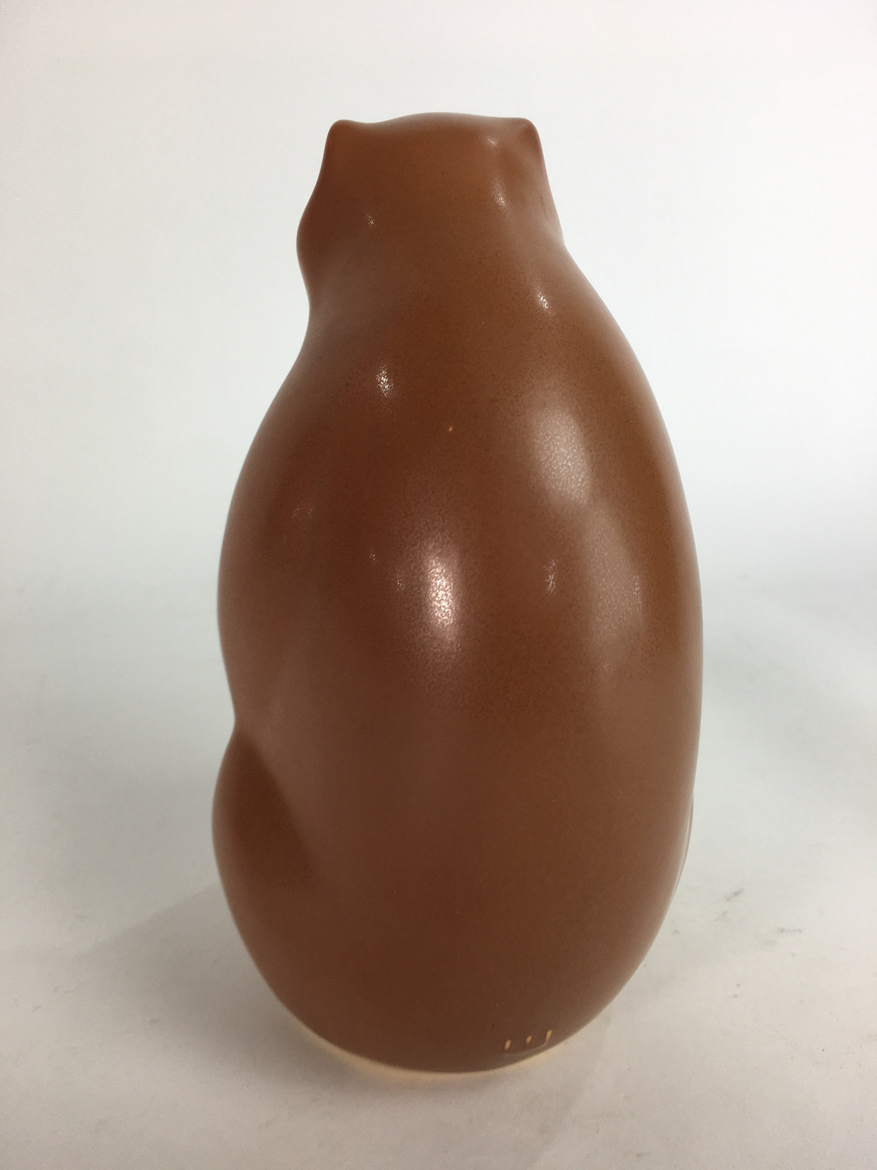 Japanese Ceramic Zodiac Symbol Monkey Vtg Pottery Brown Saru Figure BD649