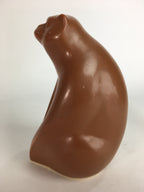 Japanese Ceramic Zodiac Symbol Monkey Vtg Pottery Brown Saru Figure BD649