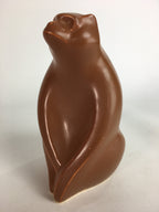 Japanese Ceramic Zodiac Symbol Monkey Vtg Pottery Brown Saru Figure BD649