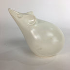 Japanese Ceramic Zodiac Symbol Mouse Vtg Pottery White Nezumi Figure BD648