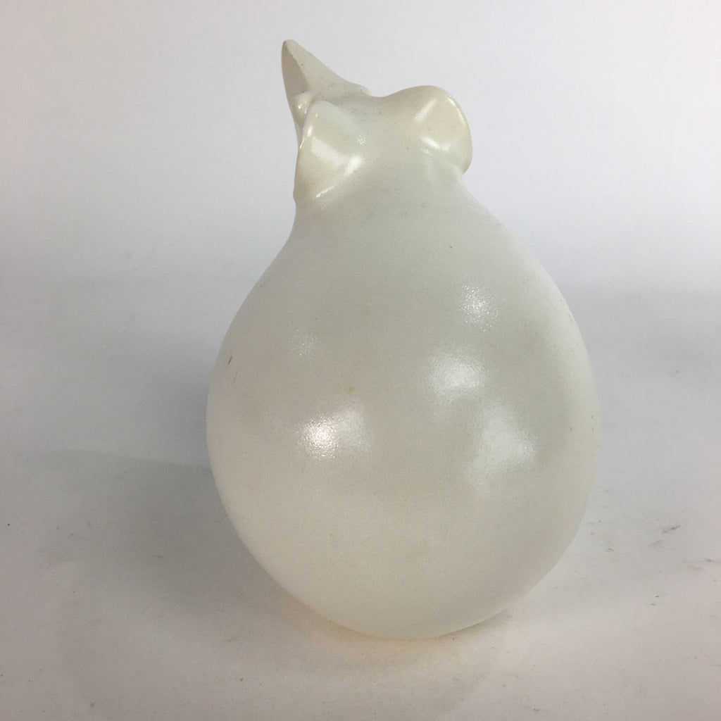 Japanese Ceramic Zodiac Symbol Mouse Vtg Pottery White Nezumi Figure BD648