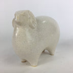 Japanese Ceramic Zodiac Symbol Sheep Vtg Pottery White Hitsuji Figure BD656