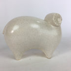 Japanese Ceramic Zodiac Symbol Sheep Vtg Pottery White Hitsuji Figure BD656