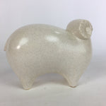 Japanese Ceramic Zodiac Symbol Sheep Vtg Pottery White Hitsuji Figure BD656