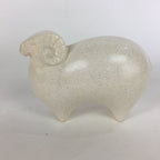 Japanese Ceramic Zodiac Symbol Sheep Vtg Pottery White Hitsuji Figure BD656