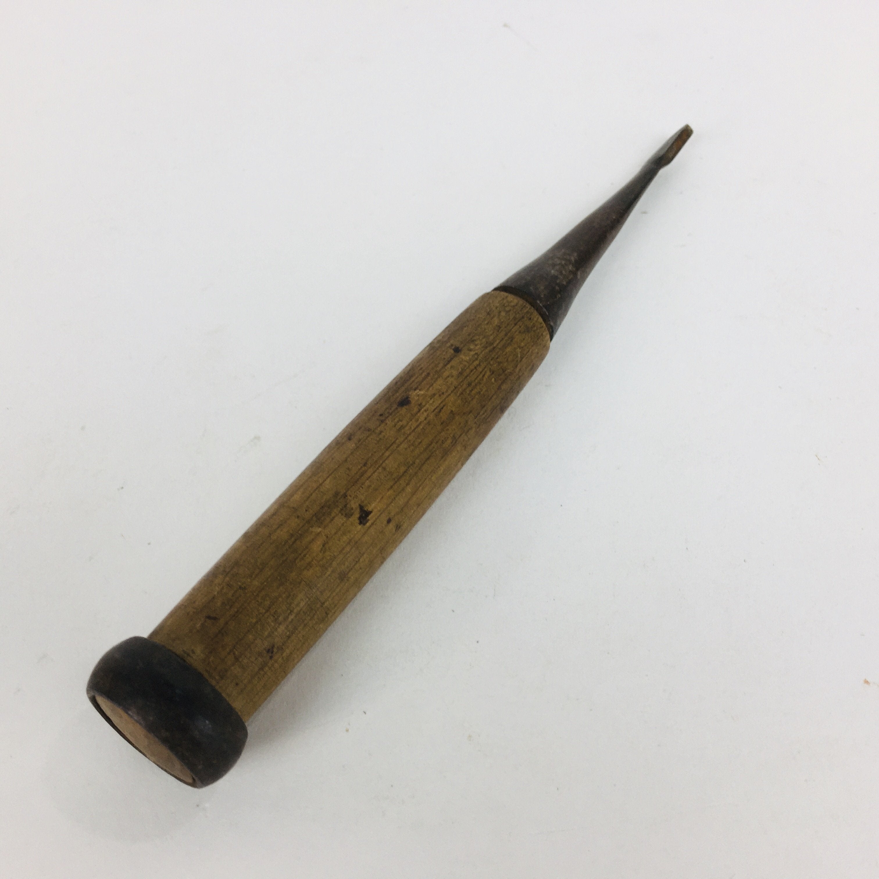 Japanese Chisel Nomi Carpentry Vtg Woodworking Tool 17 cm Blade 3 mm T188
