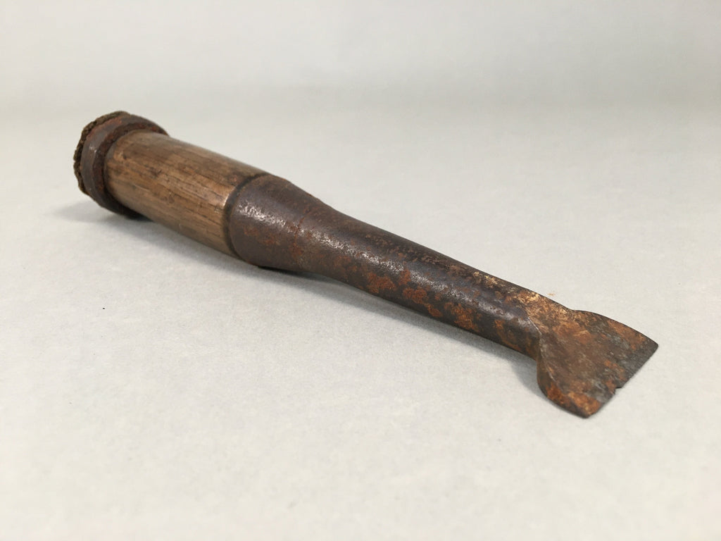 Japanese Chisel Nomi Carpentry Vtg Woodworking Tool 17.7cm Blade 33mm T167