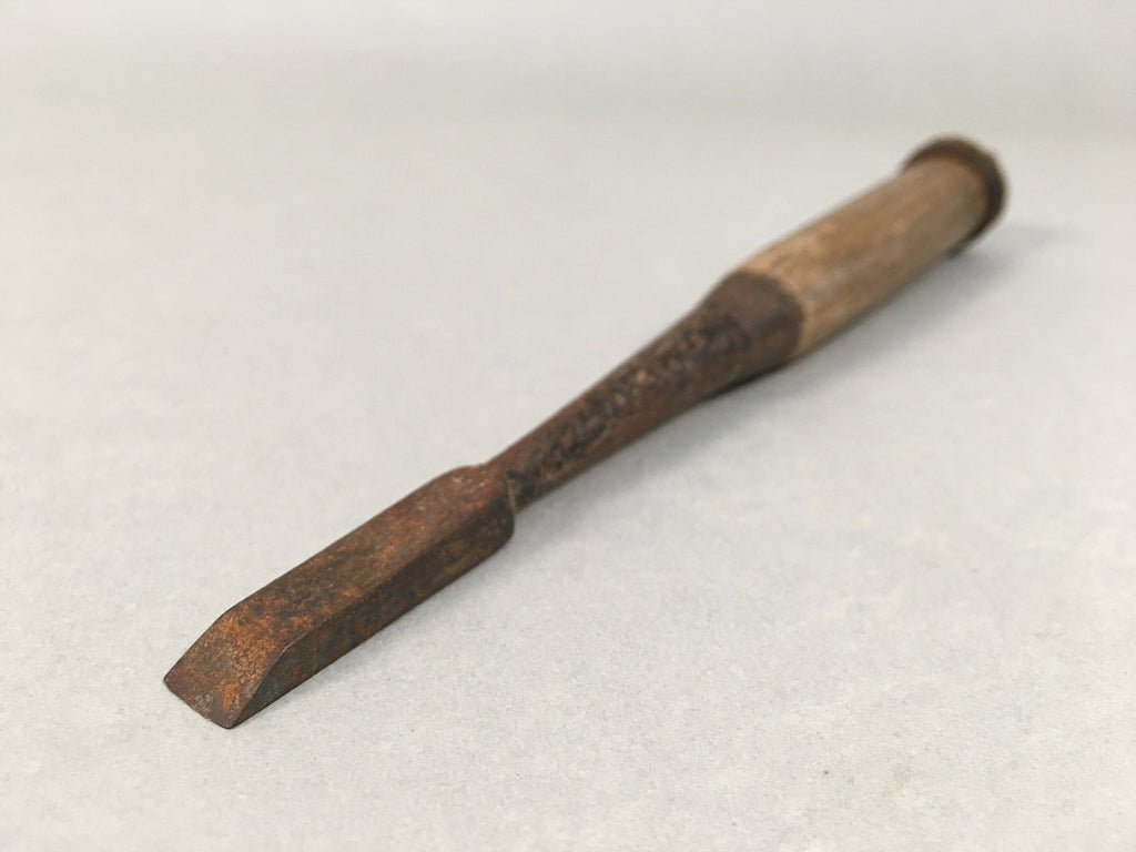 Japanese Chisel Nomi Carpentry Vtg Woodworking Tool 18.3cm Blade 8mm T171