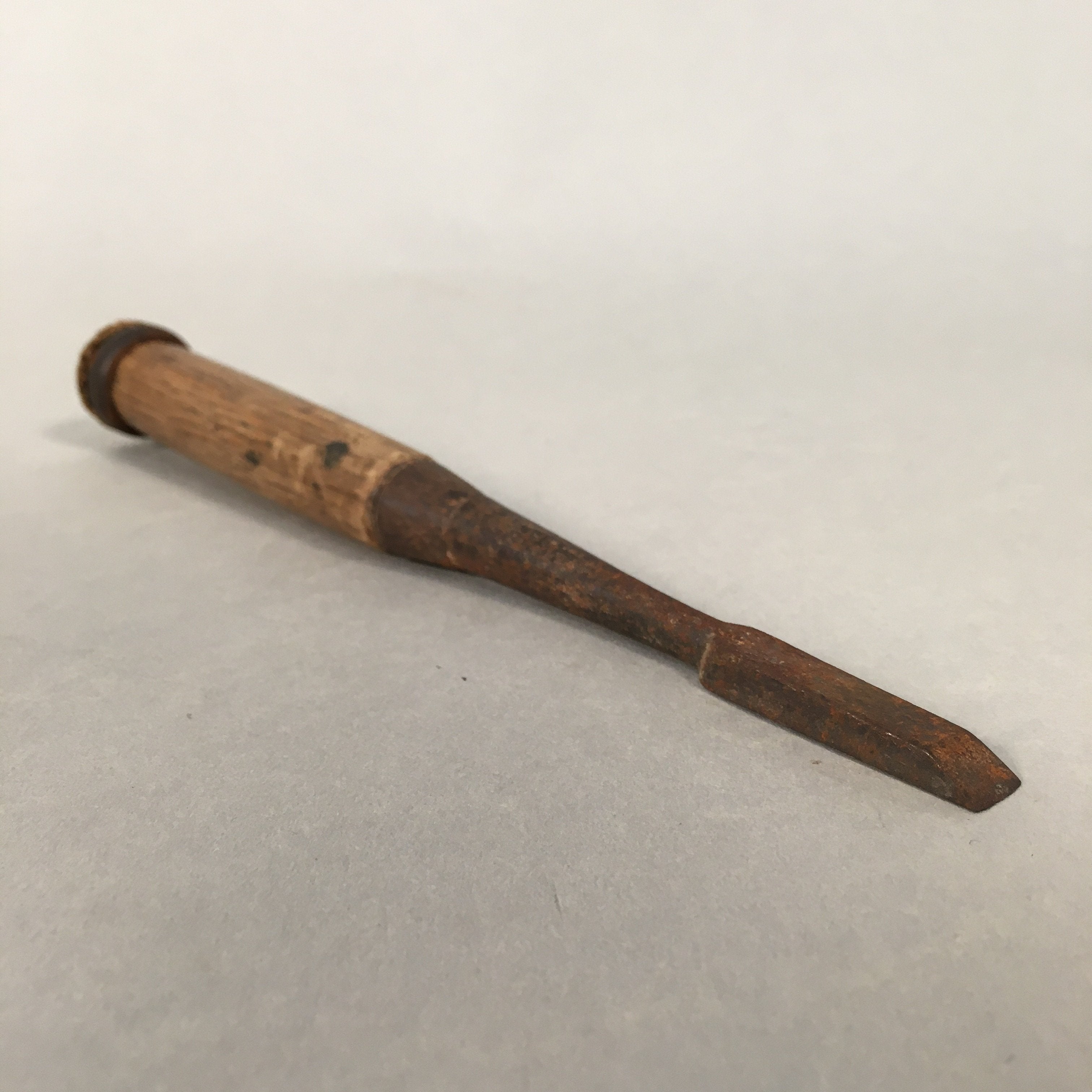 Japanese Chisel Nomi Carpentry Vtg Woodworking Tool 18.3cm Blade 8mm T171