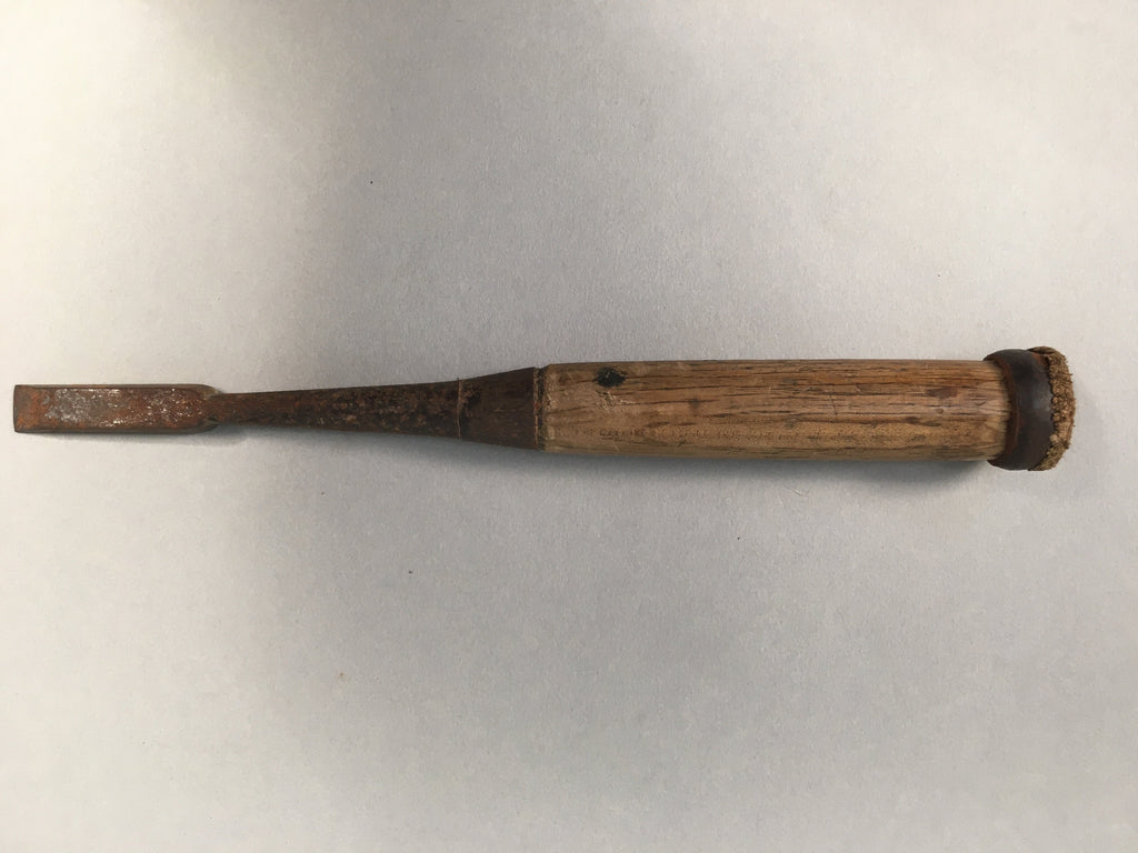 Japanese Chisel Nomi Carpentry Vtg Woodworking Tool 18.3cm Blade 8mm T171