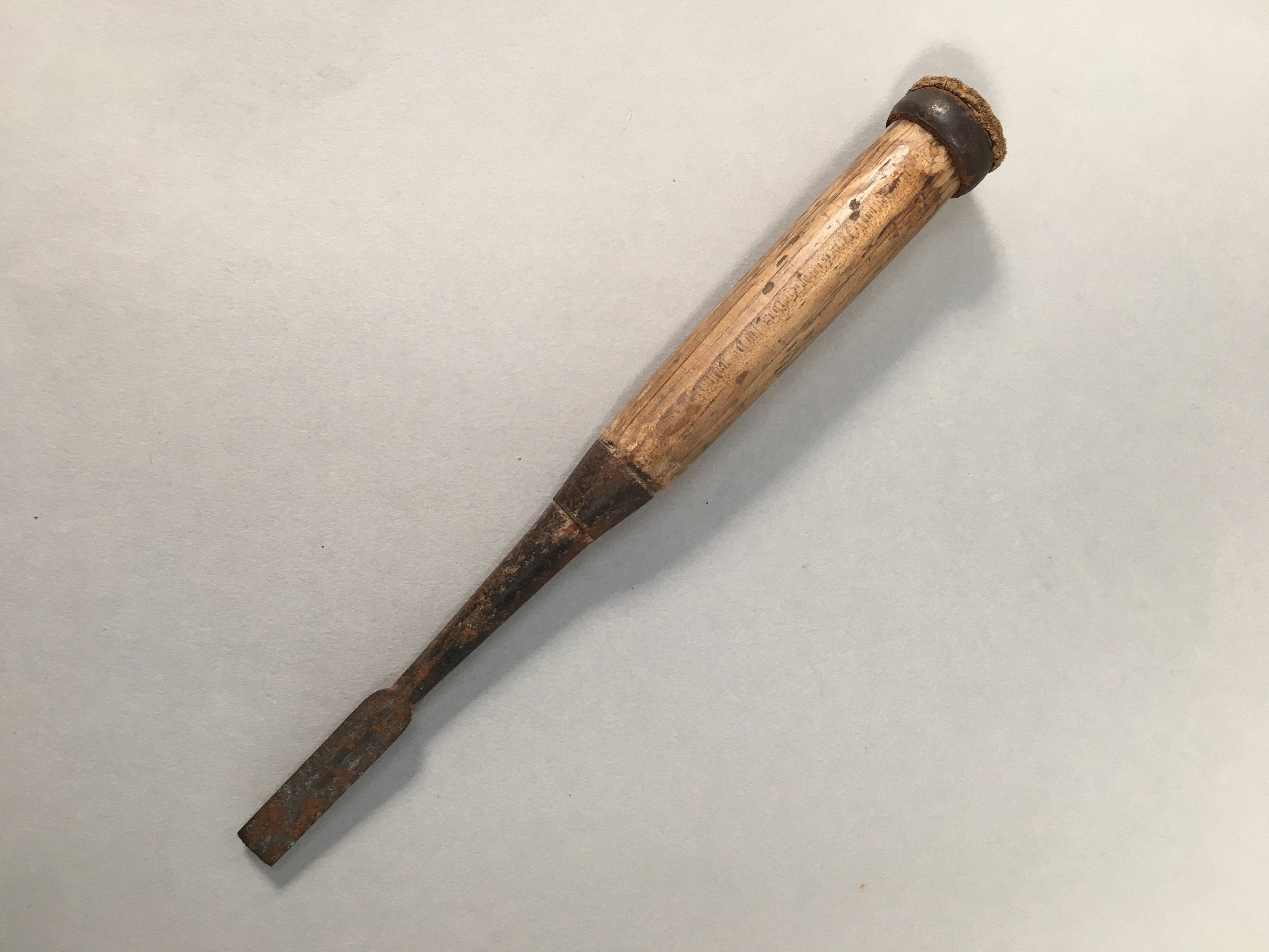 Japanese Chisel Nomi Carpentry Vtg Woodworking Tool 18.3cm Blade 8mm T171