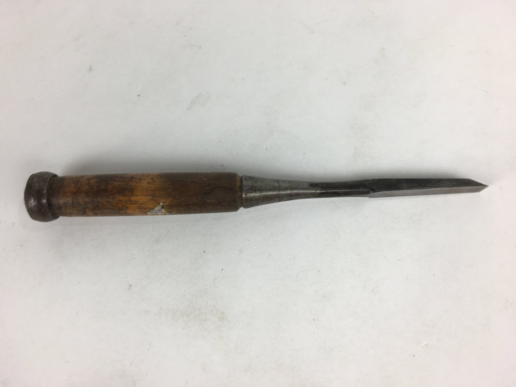 Japanese Chisel Nomi Carpentry Vtg Woodworking Tool 21.2 cm Blade 9 mm T237