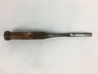 Japanese Chisel Nomi Carpentry Vtg Woodworking Tool 21.2 cm Blade 9 mm T237