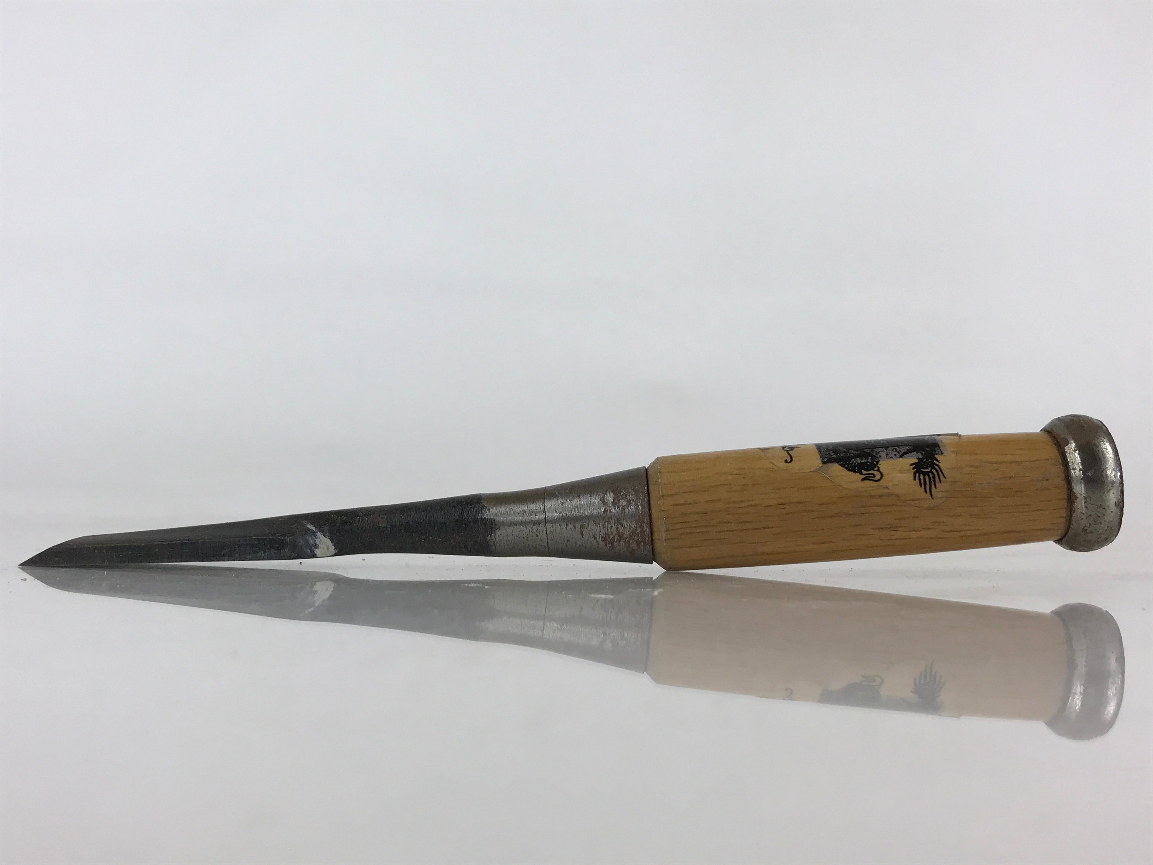 Japanese Chisel Nomi Carpentry Vtg Woodworking Tool 21.3 cm Blade 23 mm T258