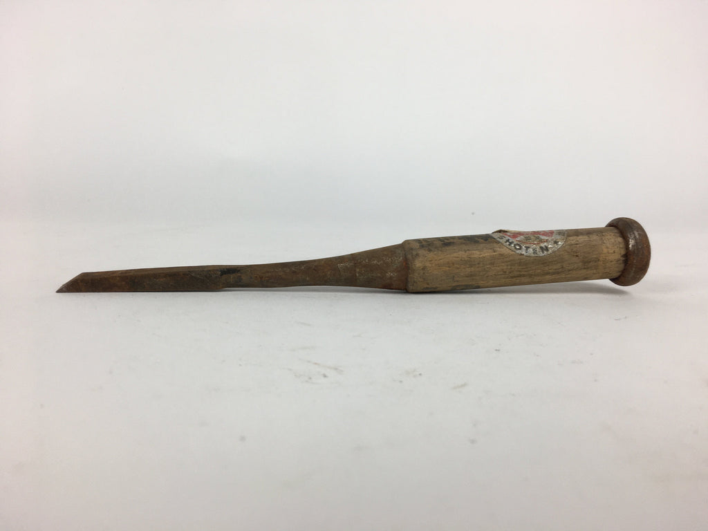 Japanese Chisel Nomi Carpentry Vtg Woodworking Tool 21.3 cm Blade 9 mm T232