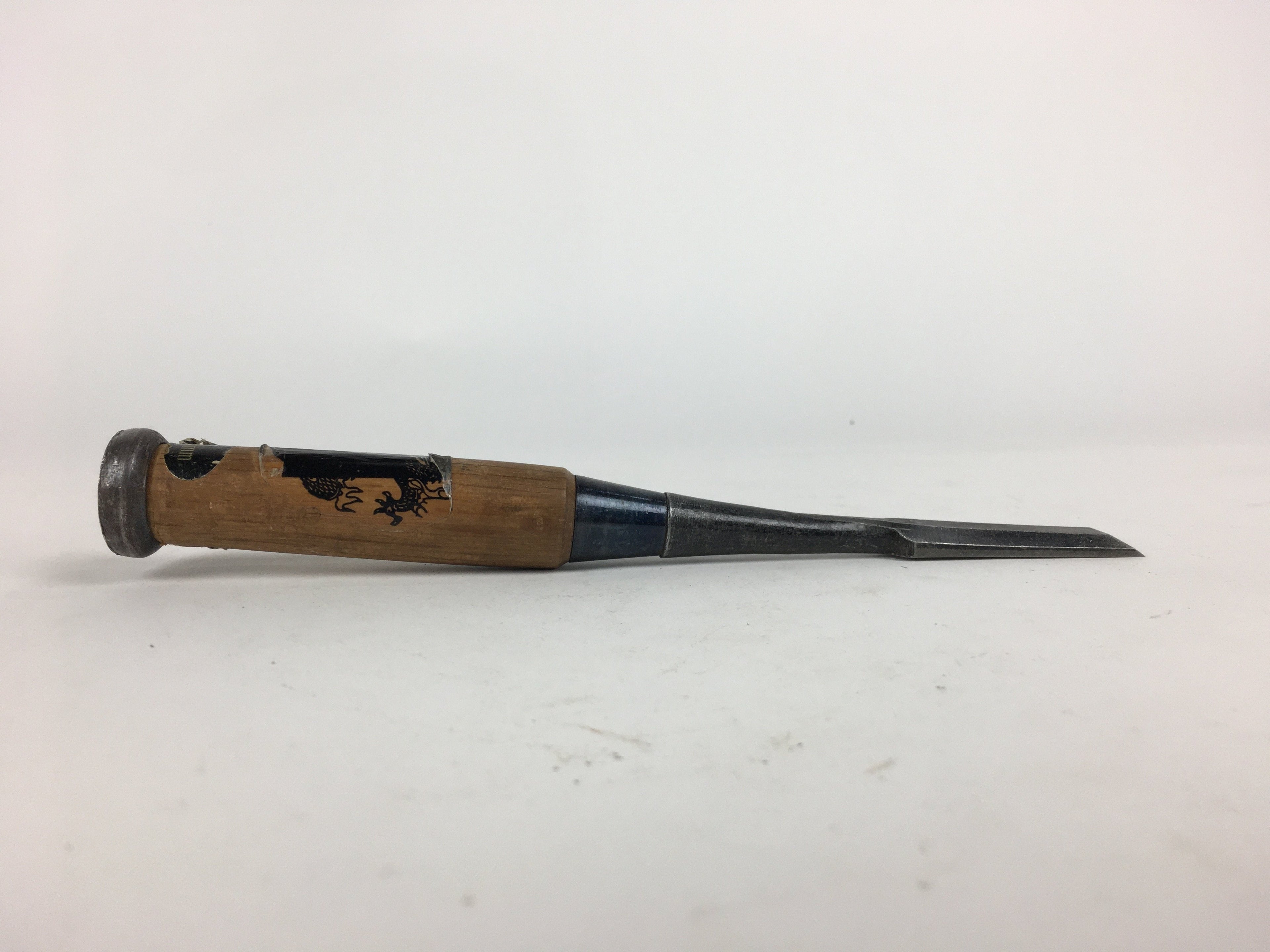 Japanese Chisel Nomi Carpentry Vtg Woodworking Tool 21.5 cm Blade 15 mm T231