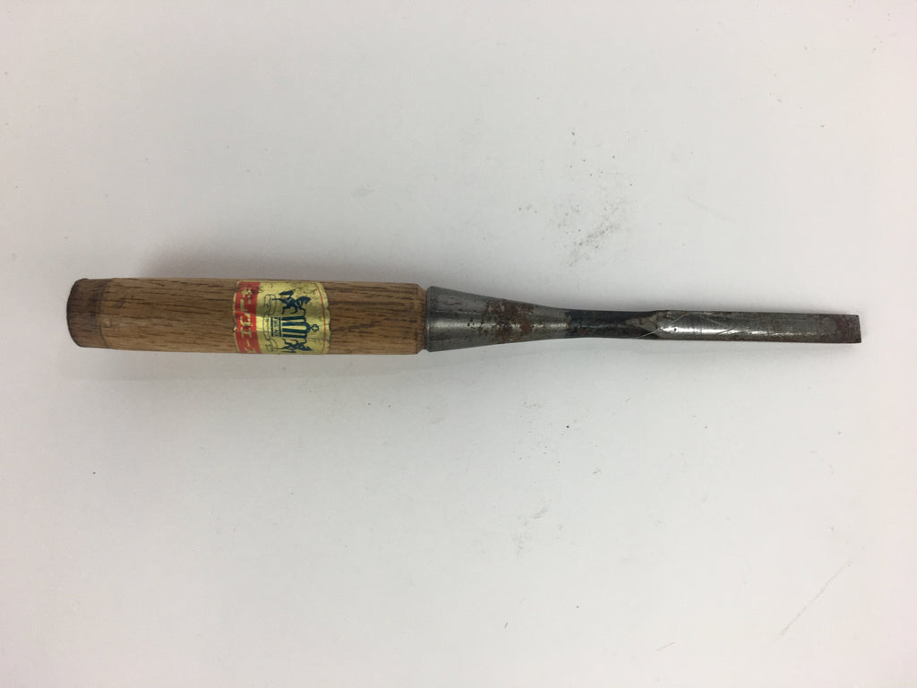 Japanese Chisel Nomi Carpentry Vtg Woodworking Tool 21.6 cm Blade 8 mm T210