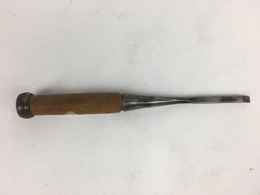 Japanese Chisel Nomi Carpentry Vtg Woodworking Tool 21.7 cm Blade 6 mm T236