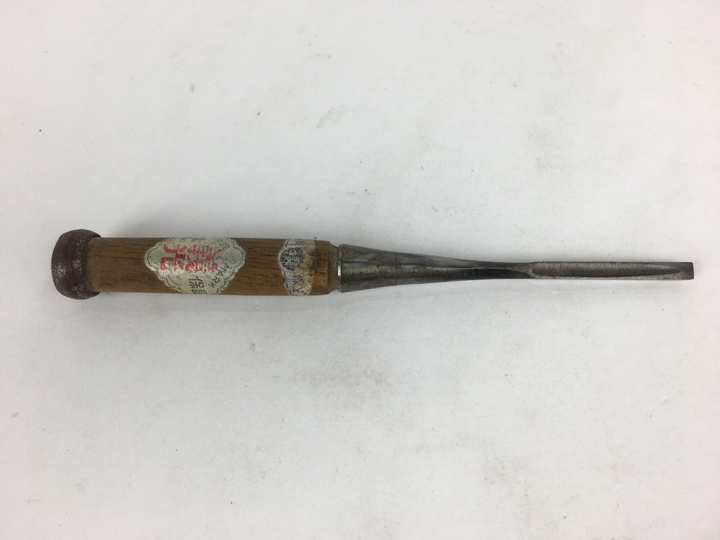 Japanese Chisel Nomi Carpentry Vtg Woodworking Tool 21.7 cm Blade 6 mm T236
