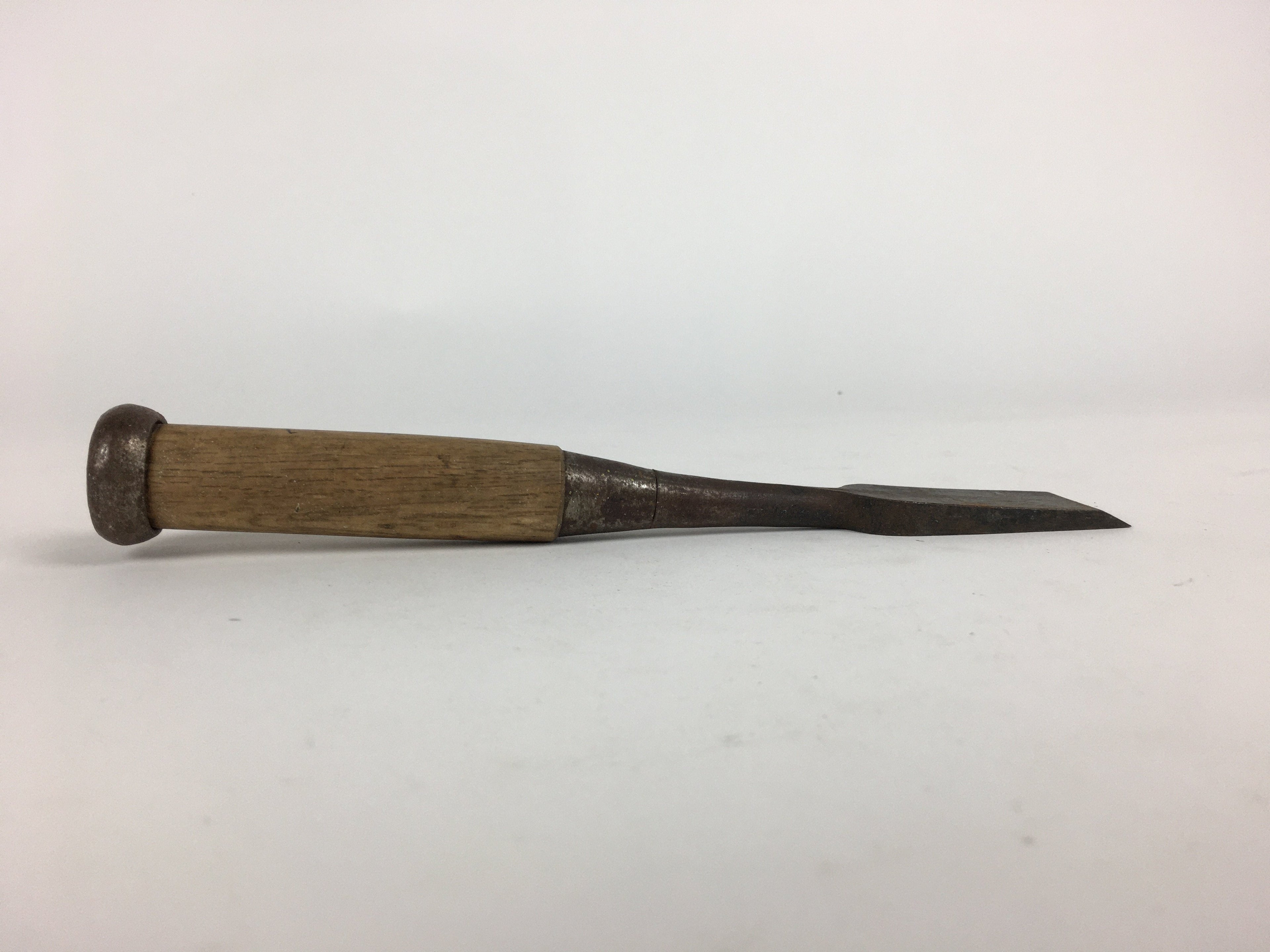 Japanese Chisel Nomi Carpentry Vtg Woodworking Tool 21.8 cm Blade 24 mm T225