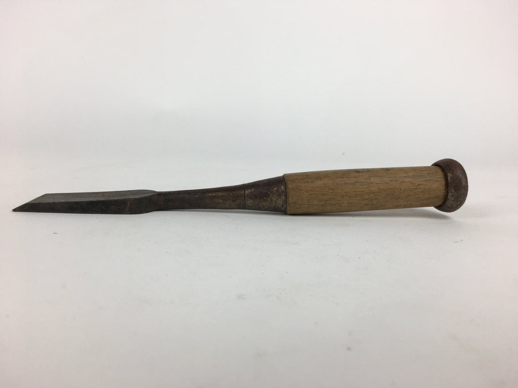 Japanese Chisel Nomi Carpentry Vtg Woodworking Tool 21.8 cm Blade 24 mm T225