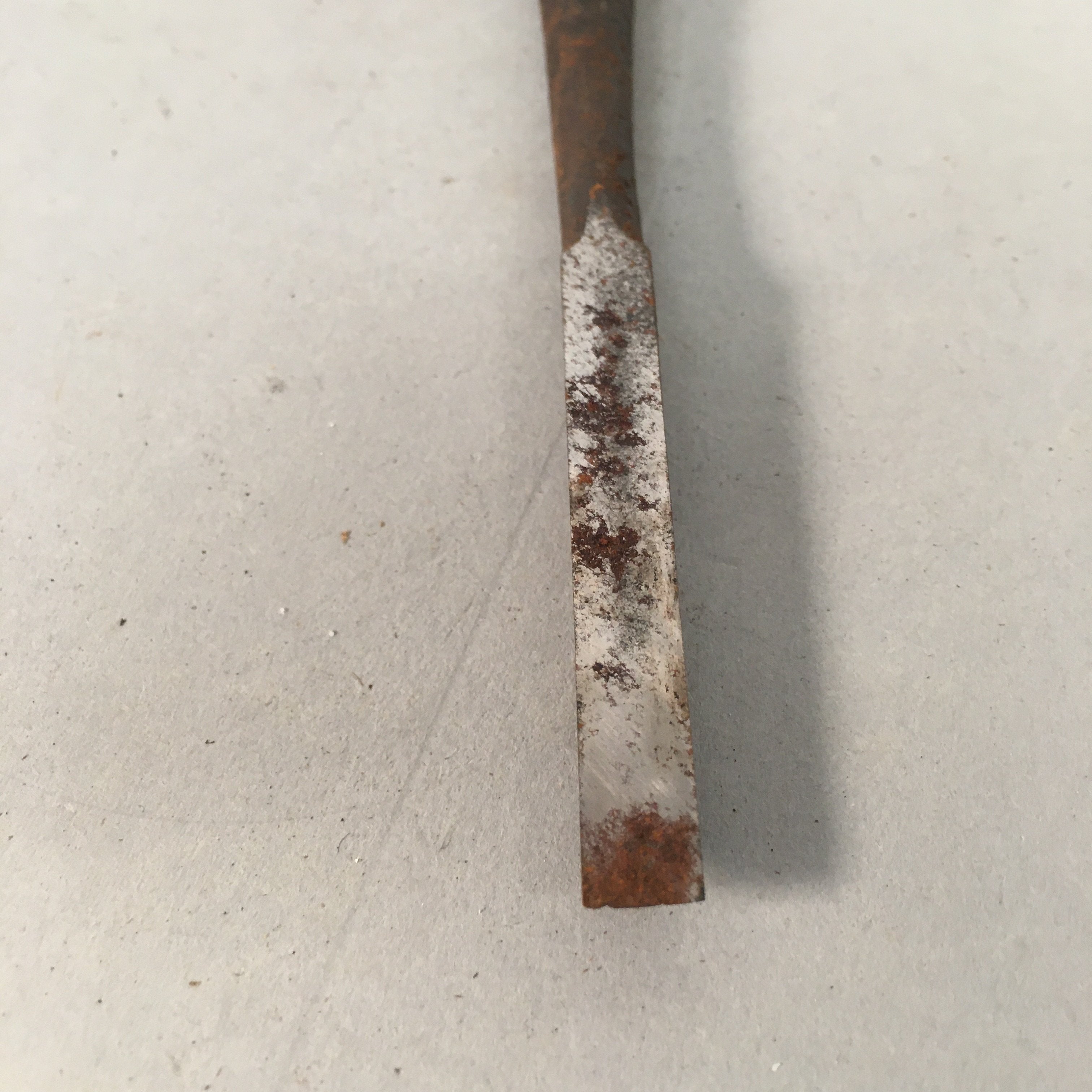 Japanese Chisel Nomi Carpentry Vtg Woodworking Tool 22 cm Blade 10 mm T175