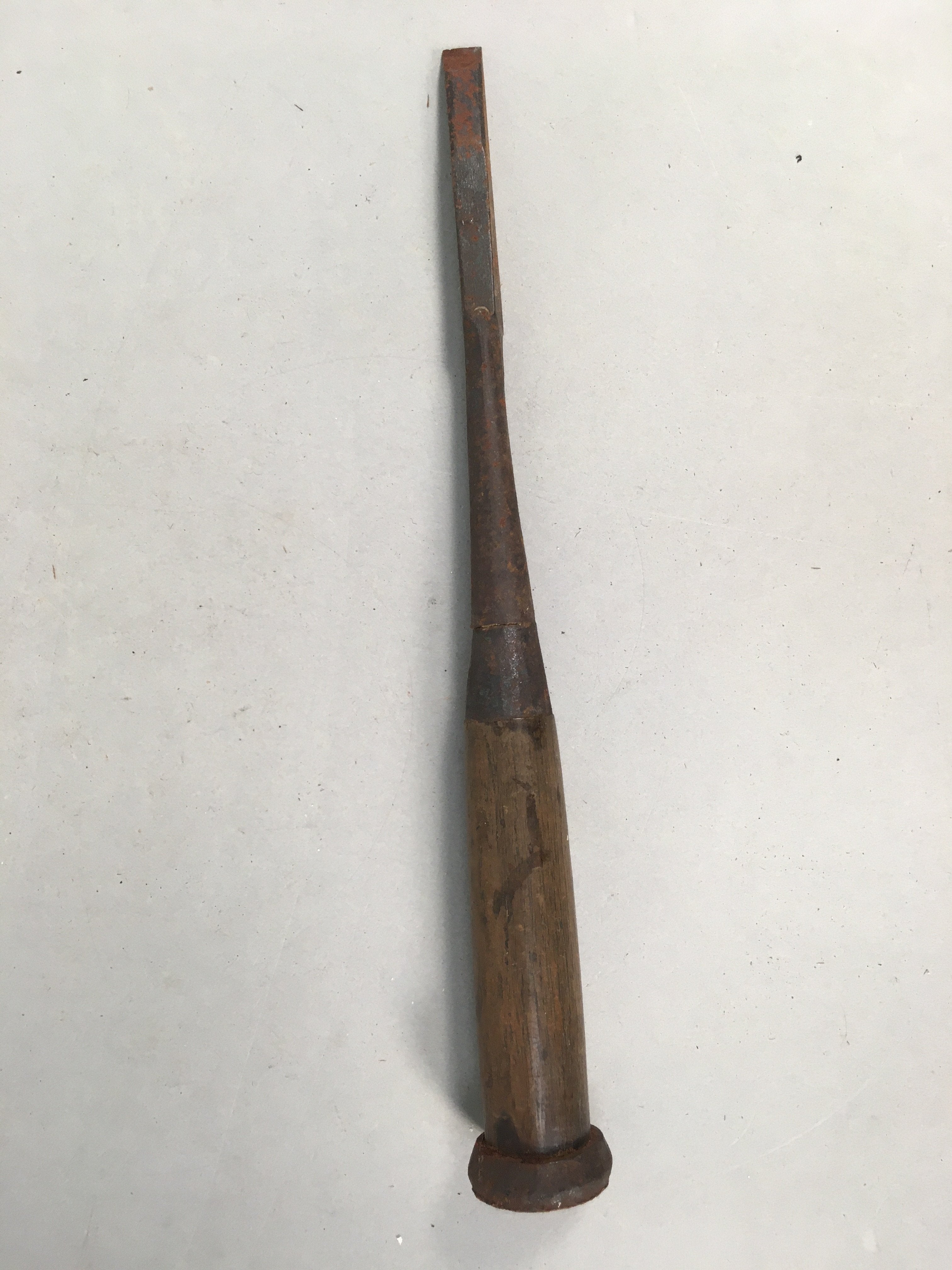 Japanese Chisel Nomi Carpentry Vtg Woodworking Tool 22 cm Blade 10 mm T175